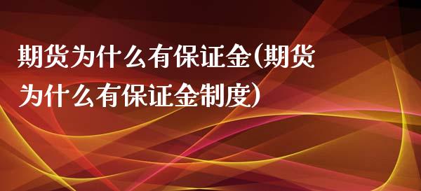 期货为什么有保证金(期货为什么有保证金制度)