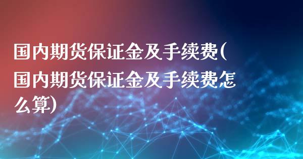 国内期货保证金及手续费(国内期货保证金及手续费怎么算)
