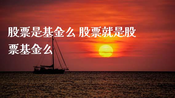 股票是基金么 股票就是股票基金么