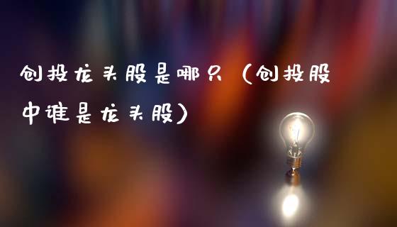 创投龙头股是哪只（创投股中谁是龙头股）_https://www.dglong8.com_财经要闻_第1张