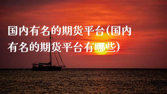 国内有名的期货平台(国内有名的期货平台有哪些)