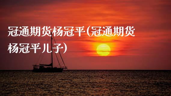 冠通期货杨冠平(冠通期货杨冠平儿子)