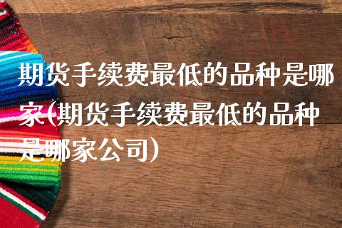 期货手续费最低的品种是哪家(期货手续费最低的品种是哪家公司)