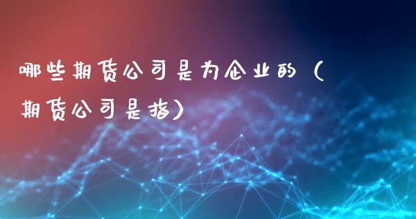哪些期货公司是为企业的（期货公司是指）