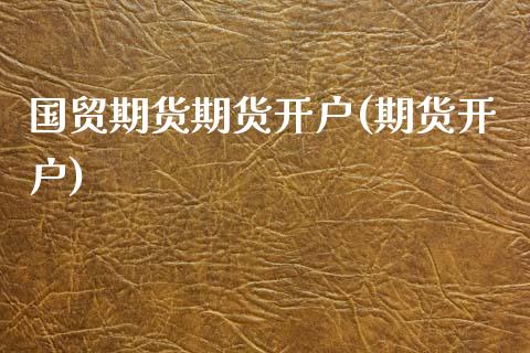 国贸期货期货开户(期货开户)