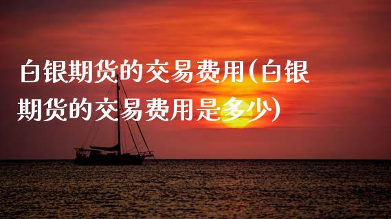 白银期货的交易费用(白银期货的交易费用是多少)