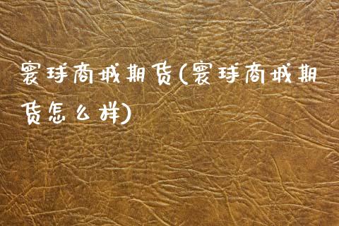 寰球商城期货(寰球商城期货怎么样)