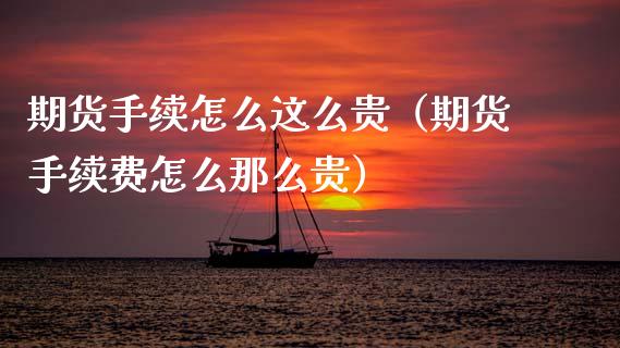 期货手续怎么这么贵（期货手续费怎么那么贵）