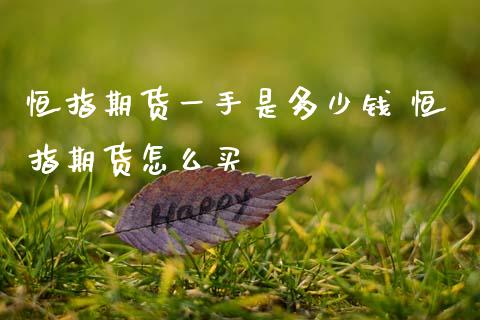 恒指期货一手是多少钱 恒指期货怎么买