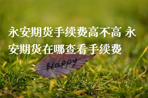 期货手续费高不高 期货在哪查看手续费