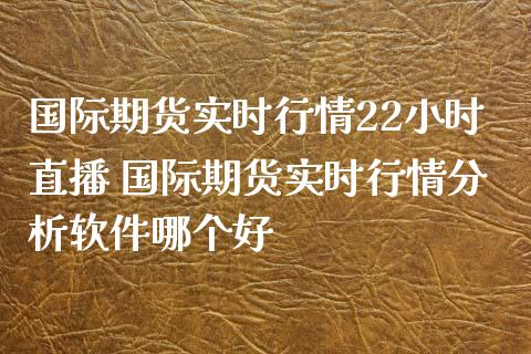 国际期货实时行情22小时直播 国际期货实时行情分析软件哪个好