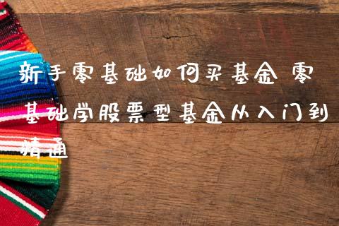 新手零基础如何买基金 零基础学股票型基金从入门到精通