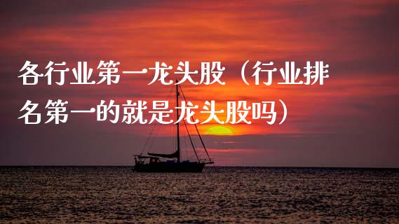 各行业第一龙头股（行业排名第一的就是龙头股吗）_https://www.dglong8.com_财经要闻_第1张