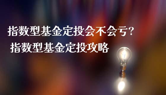 指数型基金定投会不会亏? 指数型基金定投攻略_https://www.dglong8.com_基金理财_第1张
