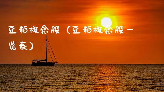 豆粕概念股（豆粕概念股一览表）