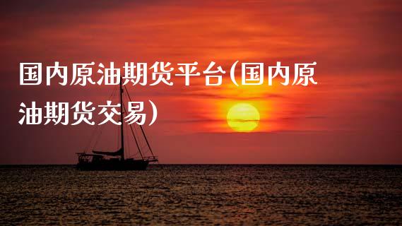 国内原油期货平台(国内原油期货交易)
