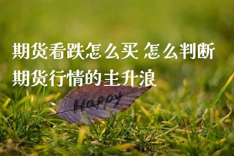 期货看跌怎么买 怎么判断期货行情的主升浪