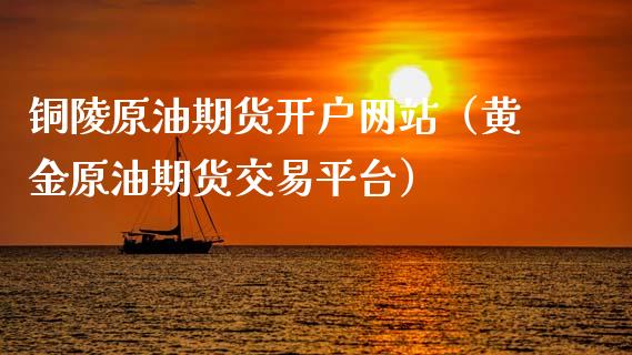 铜陵原油期货开户网站（黄金原油期货交易平台）
