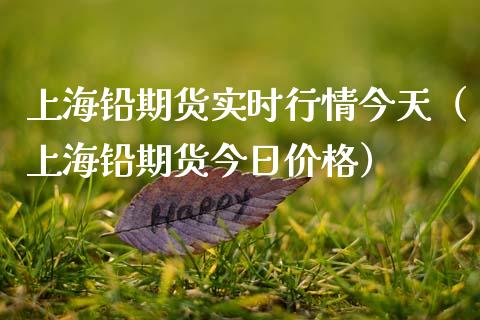 上海铅期货实时行情今天（上海铅期货今日价格）