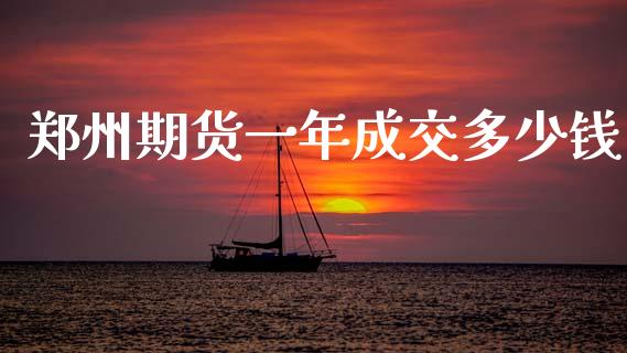 郑州期货一年成交多少钱
