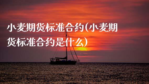 小麦期货标准合约(小麦期货标准合约是什么)