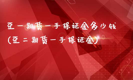 豆一期货一手保证金多少钱(豆二期货一手保证金)