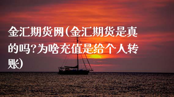 金汇期货网(金汇期货是真的吗?为啥充值是给个人转账)