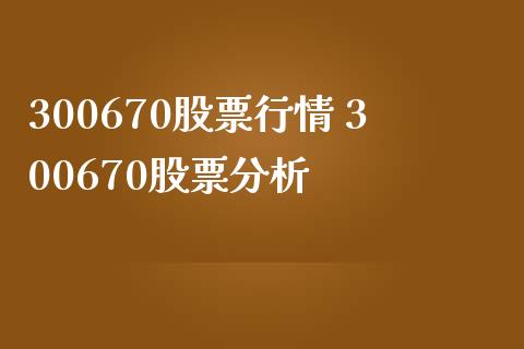300670股票行情 300670股票分析