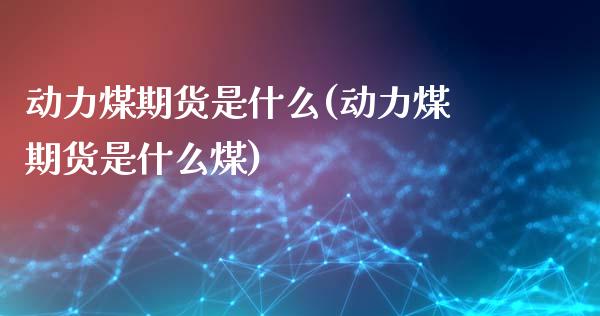 动力煤期货是什么(动力煤期货是什么煤)