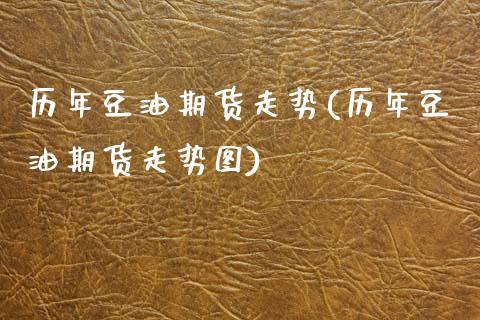 历年豆油期货走势(历年豆油期货走势图)