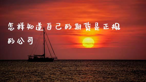 怎样知道自己的期货是正规的公司
