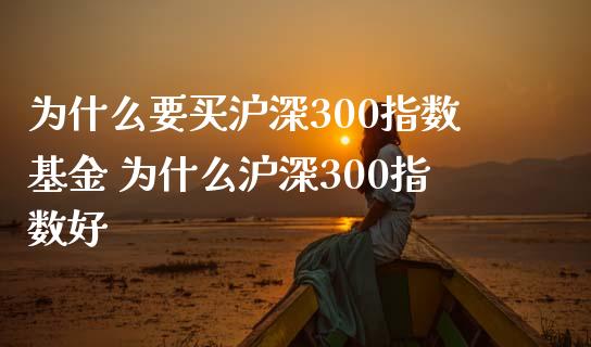 为什么要买沪深300指数基金 为什么沪深300指数好_https://www.dglong8.com_期货理财_第1张