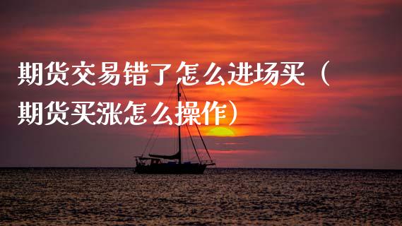 期货交易错了怎么进场买（期货买涨怎么操作）