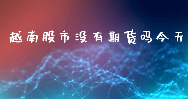 越南股市没有期货吗今天