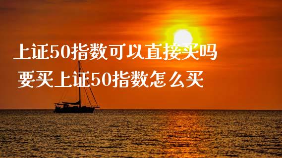 上证50指数可以直接买吗 要买上证50指数怎么买_https://www.dglong8.com_期货理财_第1张