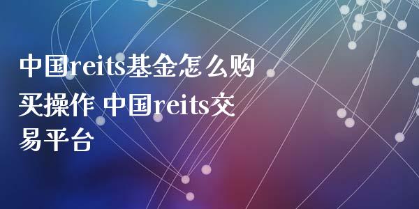 中国reits基金怎么购买操作 中国reits交易平台
