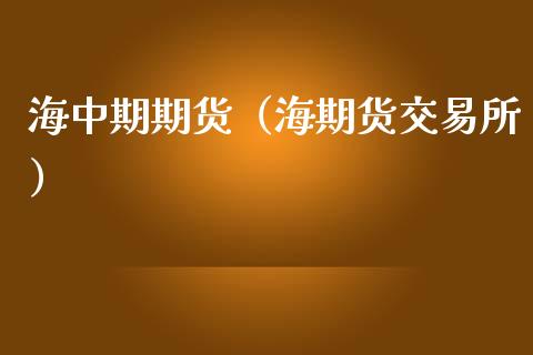 海中期期货（海期货交易所）