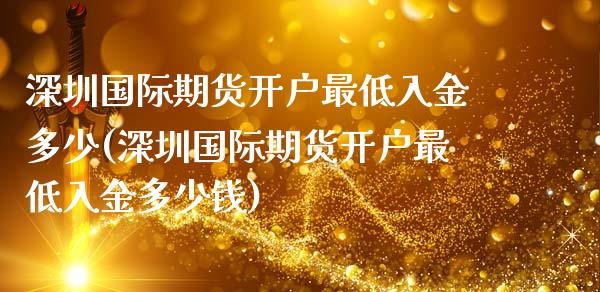 深圳国际期货开户最低入金多少(深圳国际期货开户最低入金多少钱)