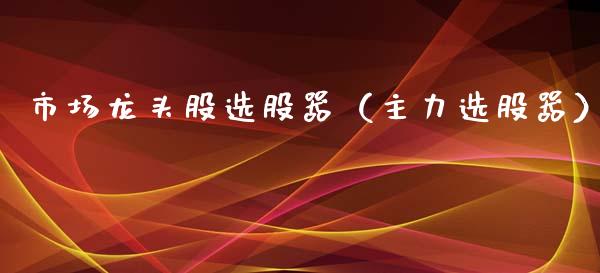 市场龙头股选股器（主力选股器）