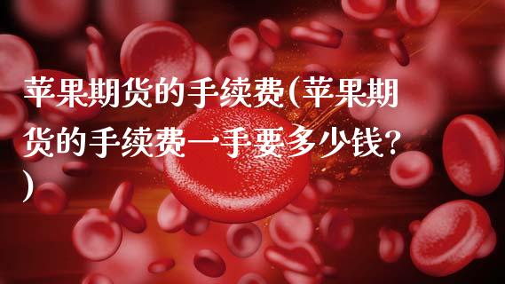 苹果期货的手续费(苹果期货的手续费一手要多少钱?)