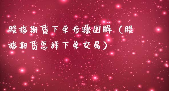 股指期货下单步骤图解(股指期货怎样下单交易)_恒生指数_第1张_宇龙理财网 股指期货下单步骤图解(股指期货怎样下单交易)_https://www.dglong8.com_恒生指数_第1张