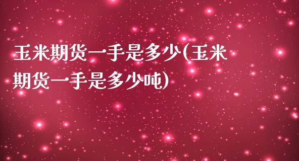 玉米期货一手是多少(玉米期货一手是多少吨)