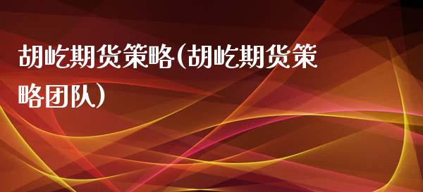 胡屹期货策略(胡屹期货策略团队)