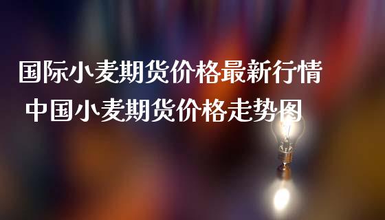 国际小麦期货价格最新行情 中国小麦期货价格走势图
