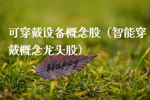 可穿戴设备概念股（智能穿戴概念龙头股）_https://www.dglong8.com_股票理财_第1张