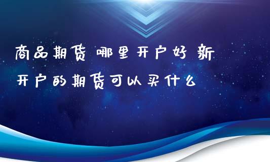 商品期货 哪里开户好 新开户的期货可以买什么