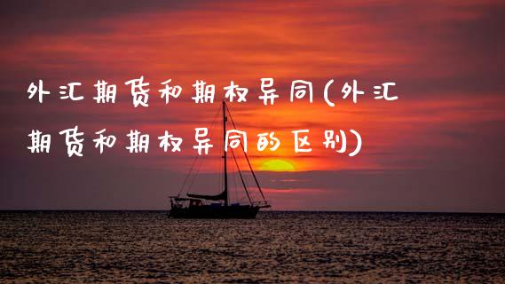 外汇期货和期权异同(外汇期货和期权异同的区别)