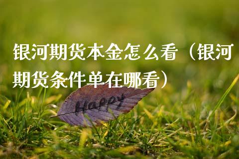 期货本金怎么看（期货条件单在哪看）