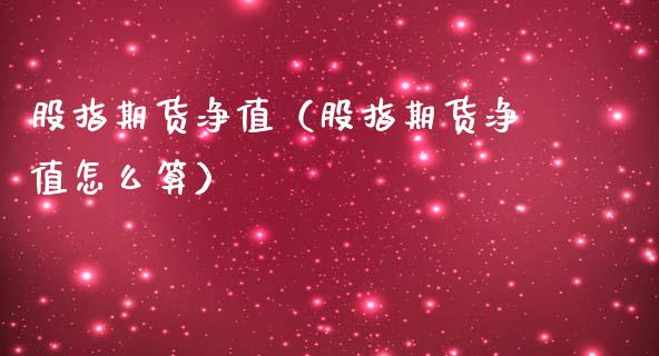 股指期货净值（股指期货净值怎么算）