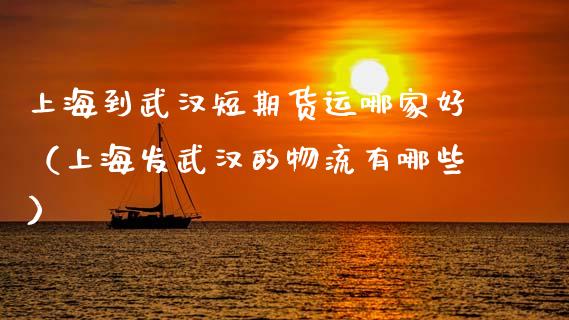 上海到武汉短期货运哪家好（上海发武汉的物流有哪些）